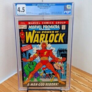 Marvel Premiere #1 The Power Of Warlock CGC 4.5 VG+ 1st App Him as Adam Warlock